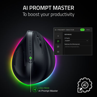 RAZER 雷蛇 Pro Click V2 垂直版 无线鼠标 3