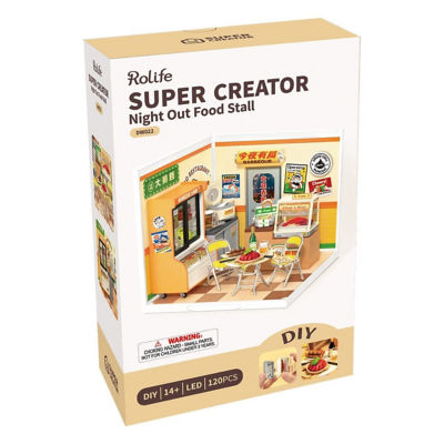 Rolife Super Creator Miniature House - Night Out Food Stall DW022 8