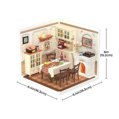 Rolife Warm Dining Room Super Creator Miniature House DW015B 4