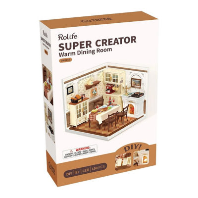 Rolife Warm Dining Room Super Creator Miniature House DW015B 5