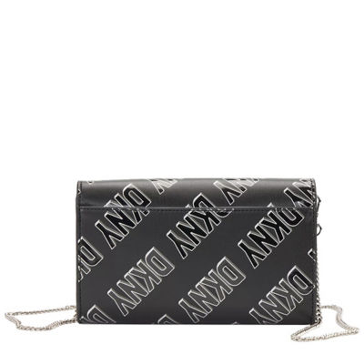 DKNY Phoenix Wallet on a Chain in Black White R235IV04 3