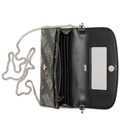 DKNY Phoenix Wallet on a Chain in Black White R235IV04 4