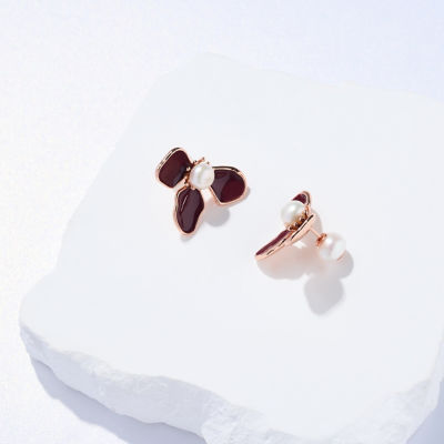 Pearly Lustre Top Grade Freshwater Pearl Earrings WE00849 | ORCHID 4