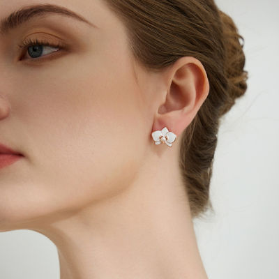 Pearly Lustre Clip-On Top Grade Freshwater Pearl Earrings WE00833 | ORCHID 3