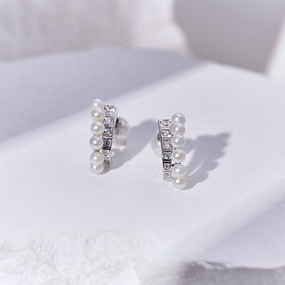 Pearly Lustre Top Grade Freshwater Pearl Earring WE00929 | WATERFALL 2