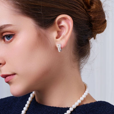 Pearly Lustre Top Grade Freshwater Pearl Earring WE00929 | WATERFALL 3