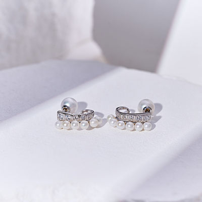 Pearly Lustre Top Grade Freshwater Pearl Earring WE00929 | WATERFALL 4