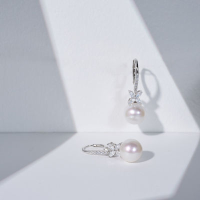 Pearly Lustre Top Lustre Edison Pearl Earrings WE00900 | EVERLEAF 2