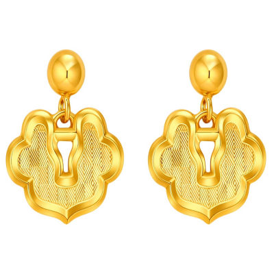 Buy 999 Gold Ruyi of Wishes Earrings Online in Singapore | iShopChangi