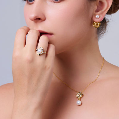 Pearly Lustre Top Grade Freshwater Pearl Ring WR00382 | TWEED 5
