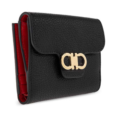 FERRAGAMO Gancini Compact Wallet Black 785777 3