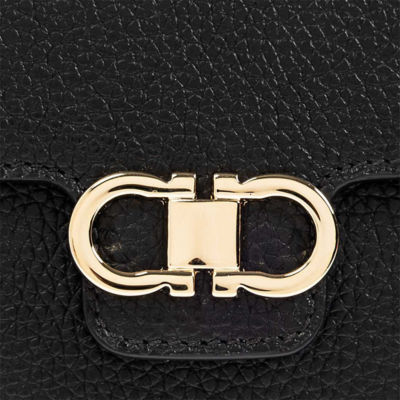 FERRAGAMO Gancini Compact Wallet Black 785777 5