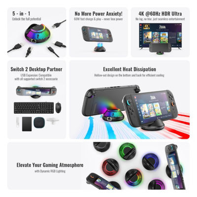 JYS Mini Portable TV Dock Station for Nintendo Switch 2 3