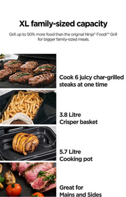 SharkNinja Ninja Foodi Smart XL Grill & Air Fryer 5.7L - Black (AG551) 3