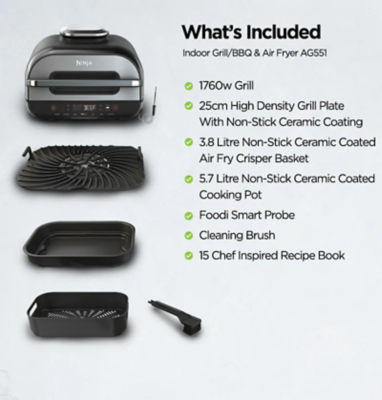 SharkNinja Ninja Foodi Smart XL Grill & Air Fryer 5.7L - Black (AG551) 8