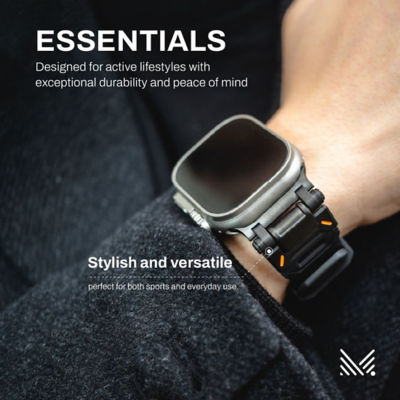 Monocozzi ESSENTIALS | Robust FKM Rubber Strap for Apple Watch 44/45/46/49mm 5