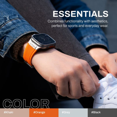 Monocozzi ESSENTIALS | Premium Liquid Silicone Strap for Apple Watch 44/45/46/49mm 9