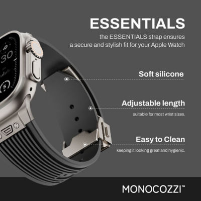 Monocozzi ESSENTIALS | Premium Liquid Silicone Strap for Apple Watch 44/45/46/49mm 7