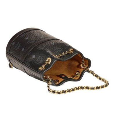 MCM Aren Chain Backpack In Visetos (Black) 3