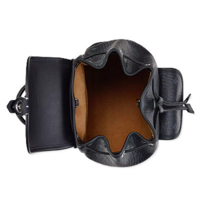MCM Aren Drawstring Backpack In Visetos 4