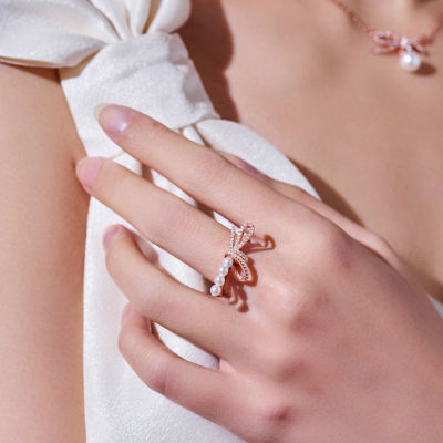 Pearly Lustre Top Lustre Freshwater Pearl Ring WR00418 | RIBBON 7