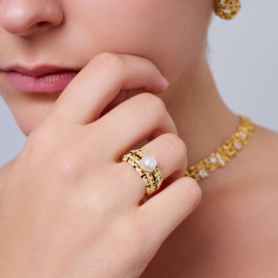 Pearly Lustre Top Grade Freshwater Pearl Ring WR00392 | TWEED 3