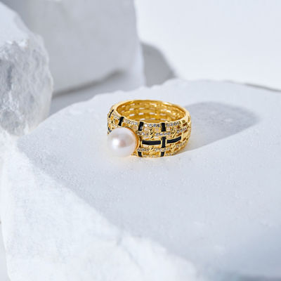 Pearly Lustre Top Grade Freshwater Pearl Ring WR00392 | TWEED 6