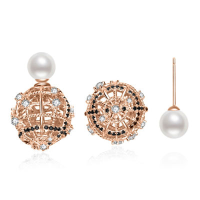 Pearly Lustre Top Grade Freshwater Pearl Earrings WE01026 | TWEED 1