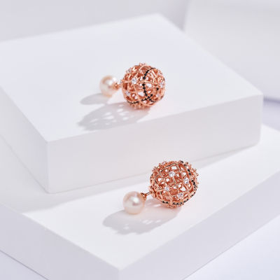Pearly Lustre Top Grade Freshwater Pearl Earrings WE01026 | TWEED 4
