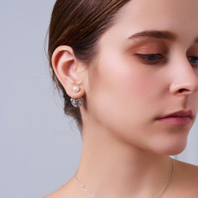 Pearly Lustre Top Grade Freshwater Pearl Earrings WE00968 | TWEED 5