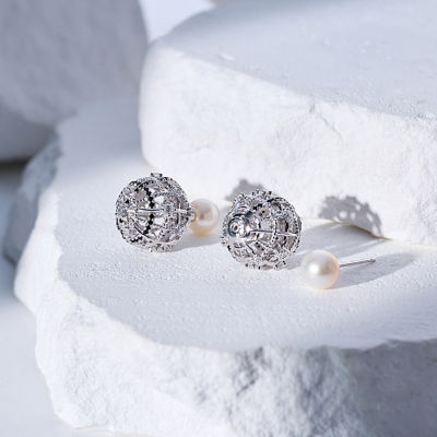 Pearly Lustre Top Grade Freshwater Pearl Earrings WE00968 | TWEED 6
