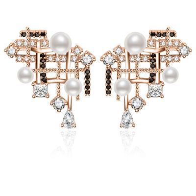 Pearly Lustre Top Grade Freshwater Pearl Earrings WE00966 | TWEED 1