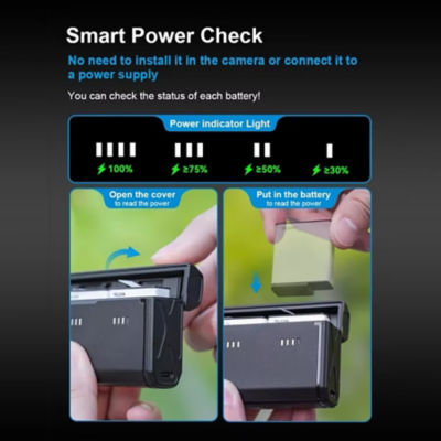 Telesin GoPro Hero 13 Charger Box With 2pcs Stamina Battery 10