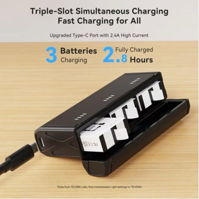 Telesin GoPro Hero 13 Charger Box With 2pcs Stamina Battery 11