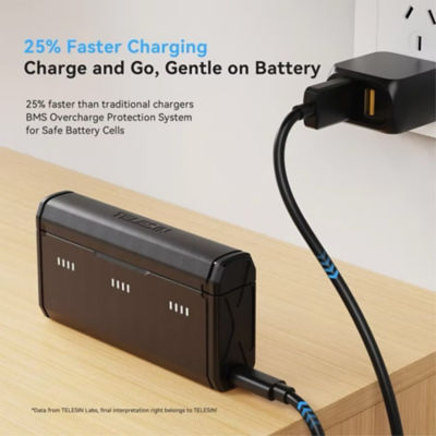 Telesin GoPro Hero 13 Charger Box With 2pcs Stamina Battery 12