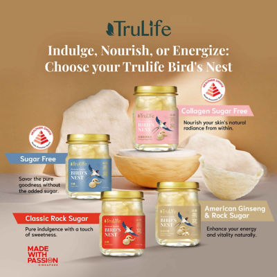TRULIFE [Bundle] 1 TRULIFE Premium Concentrated Bird’s Nest Rock Sugar 160g + 3 Premium Bird's Nest Rock Sugar 6 x 70g 3