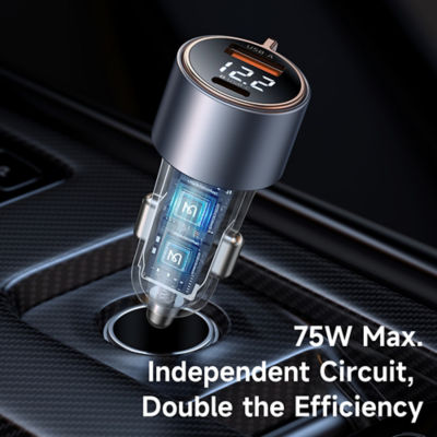 Mcdodo PD 75W Dual-Port USB-C and USB-A Car Charger CC-3690 3