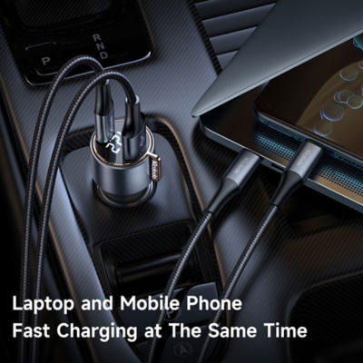 Mcdodo PD 75W Dual-Port USB-C and USB-A Car Charger CC-3690 4
