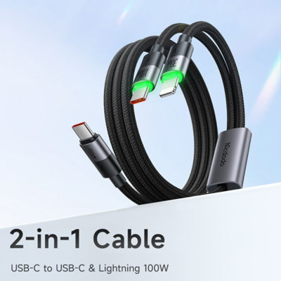 Mcdodo 2-in-1 USB-C to USB-C and Lightning Cable 100W Fast Charging (1.5M) CA-6700 2