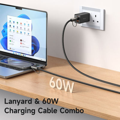 Mcdodo 2-in-1 USB-C to USB-C Cable 60W Fast Charging Crossbody Lanyard (1.2M) CA-6830 4