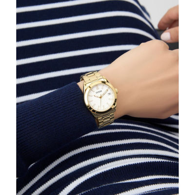 GUESS Women 32mm Gold Case & Recycled Steel Watch (GW0934L2) 6
