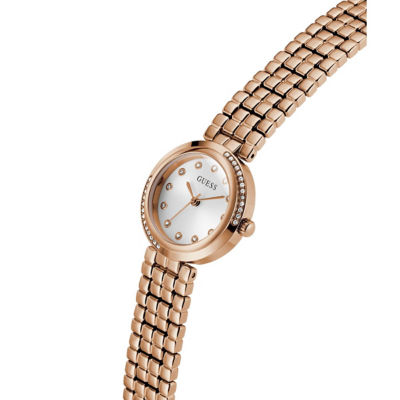 GUESS Women 28mm Rose Gold Case & Recycled Steel Watch (GW0930L3) 3