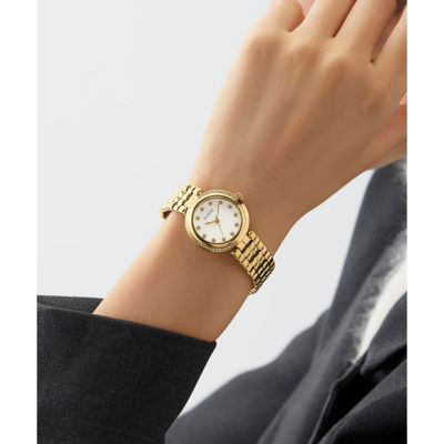 GUESS Women 28mm Gold Case & Recycled Steel Watch (GW0930L2) 5