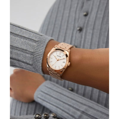 GUESS Women 32mm Rose Gold Case & Recycled Steel Watch (GW0934L4) 5