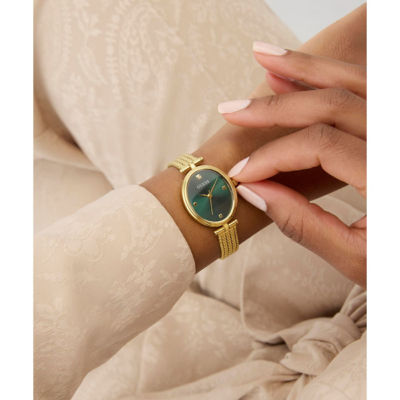 GUESS Women 24mm Gold Case & Steel Mesh Watch (GW0935L2) 5