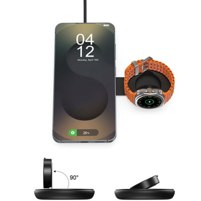 Mazer MagPad Duo3 2in1 Qi2.2 25W Samsung Watch Foldable Wireless Charging Pad 9