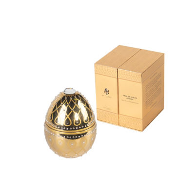 Artitude Home Vela De Huevo Aurora Gold (Spicy Rose-Oud-Sandalwood) Scented Ceramic Egg Candle - Large 3