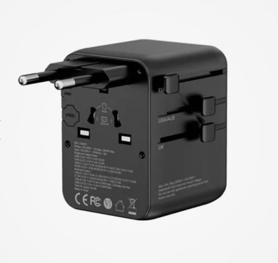 TRAVELMALL GaN 45W PD 高性能全球旅行适配器，带 5 个 USB 端口 3
