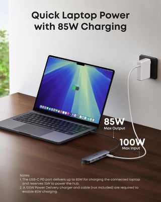 Anker USB C Hub, 7-in-1 Multi-Port USB Adapter for Laptops, 4K HDMI A83D2 5