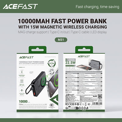 Acefast 3C Magnetic Power Bank 10000mAh 15W Wireless Charger M31 9